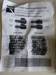 Solenoid 6-käigulise automaatkäigukasti TF-80, TF-81 jaoks (4 foto / 4)