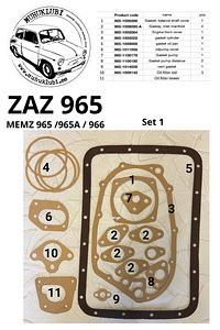 ZAZ 965 966 MEMZ tihendid (1 foto / 1)