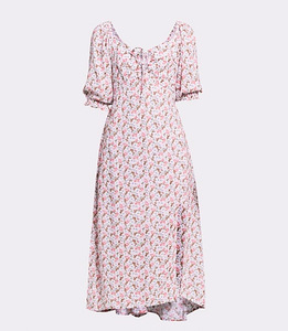 Новое цветочное платье с разрезом Hollister (S) (2 фото из 6)
