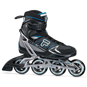 Мужские роликовые коньки Fila Plume 84 Fitness, черный/синий - размер 44 (1 фото из 8)