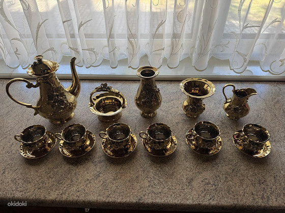 Продается роскошный позолоченный сервиз Bohemia