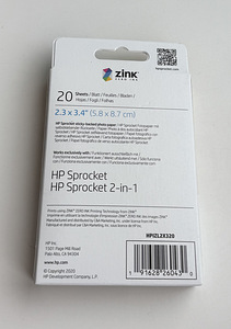HP Sprocket 2.3 × 3.4" Photo Paper 20 Sheets (2 фото из 2)