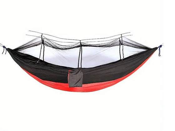 Гамак 260 x 140 см черный красный,