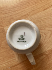 Thun Tšehhoslovakkia antiikne kohvitass ja alustass (3 foto / 4)