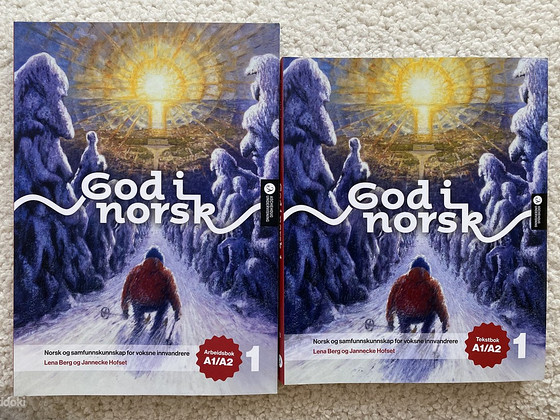 Книга и рабочая тетрадь по норвежскому языку A1-A2 "God i norsk"