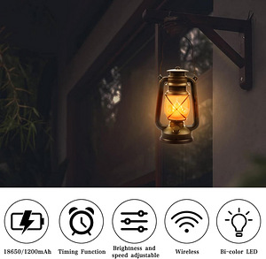 LED винтажные фонари 2 шт. на батарейках + пульт (3 фото из 7)