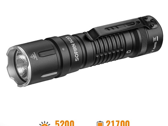Sofirn SC33 taskulamp kuni 5200 luumenit, USB-C Laetav