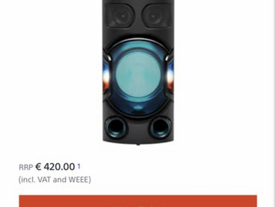 Sony V42D High Power Audio System with BLUETOOTH® Technology