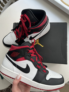 Nike Air Jordan 1 Mid White/Gym Red-Black (2 фото из 4)