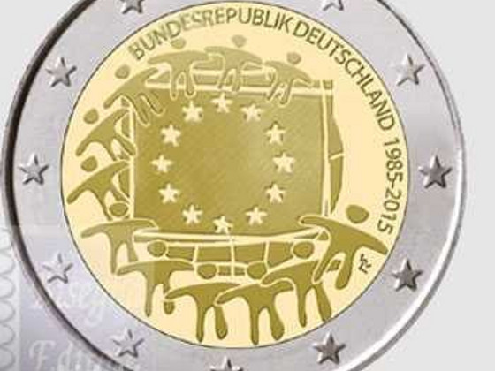 2 eurot Saksamaa 2015 – 30 aastat Euroopa lipp