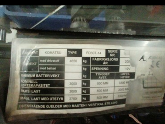 Погрузчик Komatsu FD30T