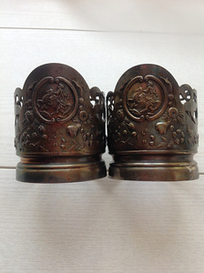Hõbetatud vanad klaasialused. 8 tükki (4 foto / 6)