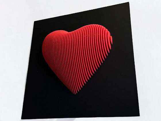 Многослойная скульптура Сердце Картина Heart Layered Sculptu
