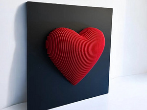 Mitmekihiline skulptuur Süda Pilt Heart Layered Sculptu (4 foto / 4)