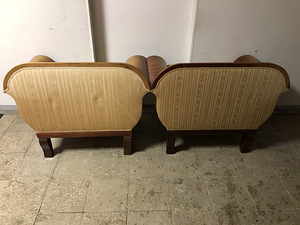 Diivan ja 2 tugitooli biedermeieri stiilis (7 foto / 9)