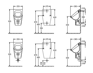 Villeroy & Boch Architectura Siphonic pissuaar 2tk UUS (2 foto / 5)