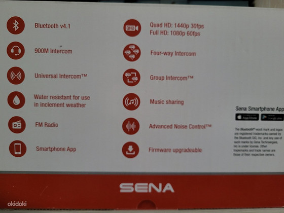Müüa jalgratta kiiver Sena X1 Pro Bluetooth QHD video