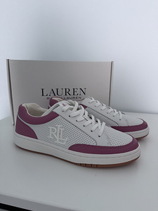 Ralph Lauren HAILEY VI ПЕРФОРИРОВАННЫЕ КОЖАНЫЕ КРОССОВКИ (1 фото из 5)