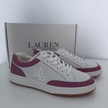 Ralph Lauren HAILEY VI PERFORATED LEATHER SNEAKERS