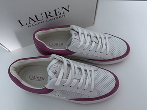 Ralph Lauren HAILEY VI ПЕРФОРИРОВАННЫЕ КОЖАНЫЕ КРОССОВКИ (2 фото из 5)
