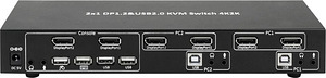 KVM Switch Techly DisplayPort/USB 2x1 Dual Head Video 4K * 3 (7 foto / 10)
