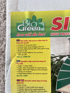 Kasvuhoone lamp! Bio Green Sirius X400 kasvuhoone lamp (400W (4 foto / 8)