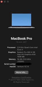 Macbook pro 15-inch 16gb 2017 (2 foto / 6)
