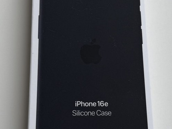 Apple iPhone 16e Silicone Case , Black / Winter Blue