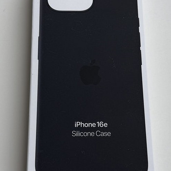 Apple iPhone 16e Silicone Case , Black / Winter Blue