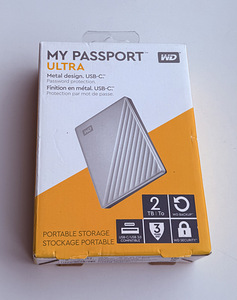 Western Digital WD My Passport Ultra 2TB USB-C 3.0 , Silver (1 foto / 5)