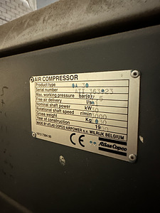 ВИНТОВОЙ КОМПРЕССОР ATLAS COPCO GA30FF (2 фото из 2)