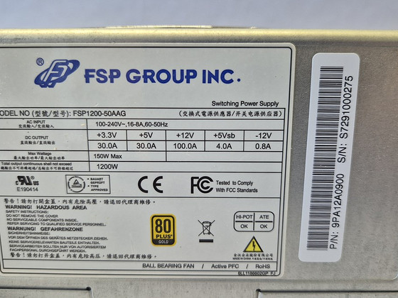 Toiteplokk (PSU) FSP 1200w, FSP 1000w
