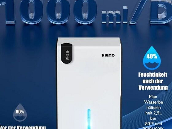 Осушитель воздуха Kiumo CT9, (30 м²), 2.5 л
