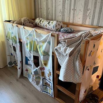 Детская кровать IKEA KURA + матрас + занавеска для кровати