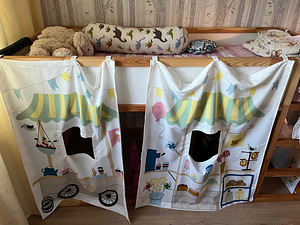 KURA Ümberpööratav lastevoodi IKEA + madrats + voodikardin (3 foto / 5)