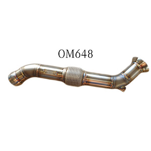 Downpipe для Mercedes w211 + om648 / изготовление выхлопных (1 фото из 8)