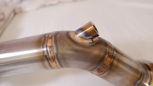 Downpipe для Mercedes w211 + om648 / изготовление выхлопных (6 фото из 8)