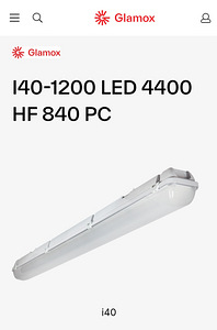 Valgusti Glamox I40 1200 LED 4400 HF 840 PC (1 foto / 3)