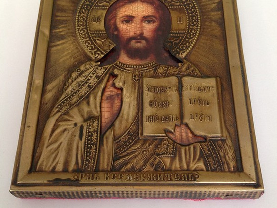 Vene antiikne ikoon raamis