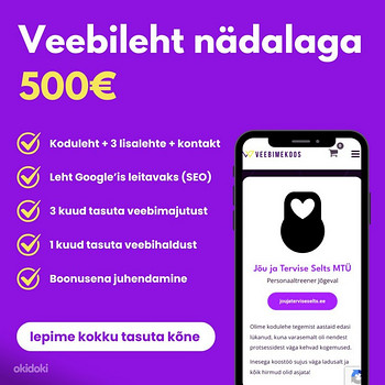 VEEBILEHE LOOMINE MITME LEHEGA + SEO + JUHENDAMINE