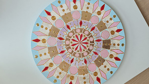 Soodus! Tugevuse ja tasakaalu mandala, käsitöö, suurus 35 cm (10 foto / 10)