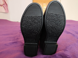 Женские высокие сапоги весна-лето-осень, черная замша (5 фото из 6)