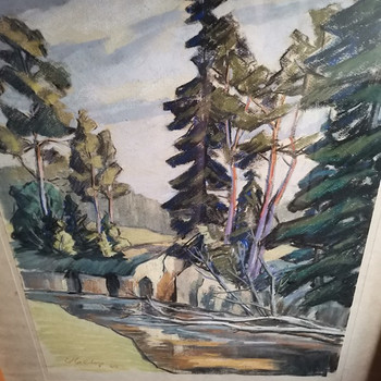 ERNST HALLOP PÜHAJÕE МОТИВ 1965, 63*50 пастель