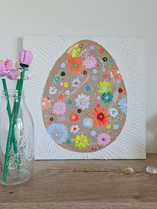 Käsitöö maal "Muna", lõuend, 40 cm x 40 cm (1 foto / 10)
