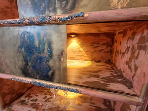 Винтажный и антикварный стиль комод витрина с стеклами (6 фото из 9)