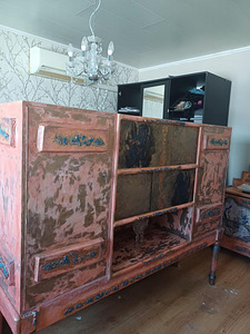 Винтажный и антикварный стиль комод витрина с стеклами (8 фото из 9)