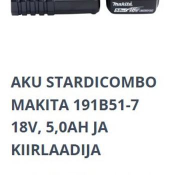 Новый в упаковке аккумулятор Makita 18V 5,0Ah и быстрое зарядное устройство DC18...