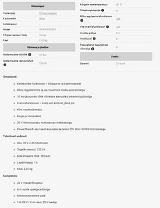 Akusurvepesur Kõrgsurvepesur Worx WORXWG6003, 38 Bar (4 foto / 4)