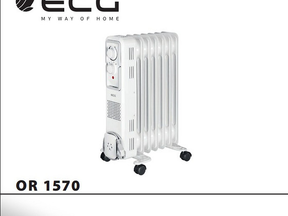 OR1570 ECG, 1500 W, valge - Õliradiaator