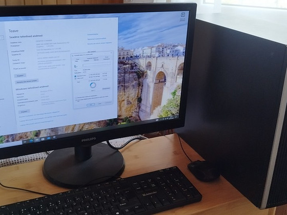 Компьютер 4 ядерный 3.2ghz 8gb ram 120gb ssd + display 24
